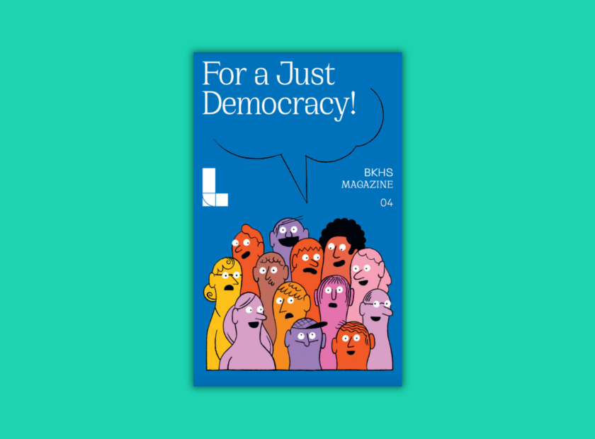 Magazine cover of BKHS Magazine "For a Just Democracy!"